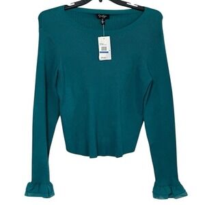 NWT Jessica Simpson Teal Crew Neck Sweater Size‎ XL